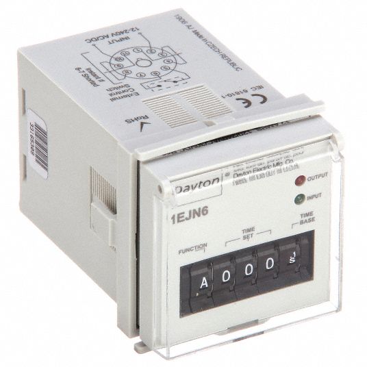 DAYTON, Socket Mounted, 240V AC, Multi-Function Time Delay Relay