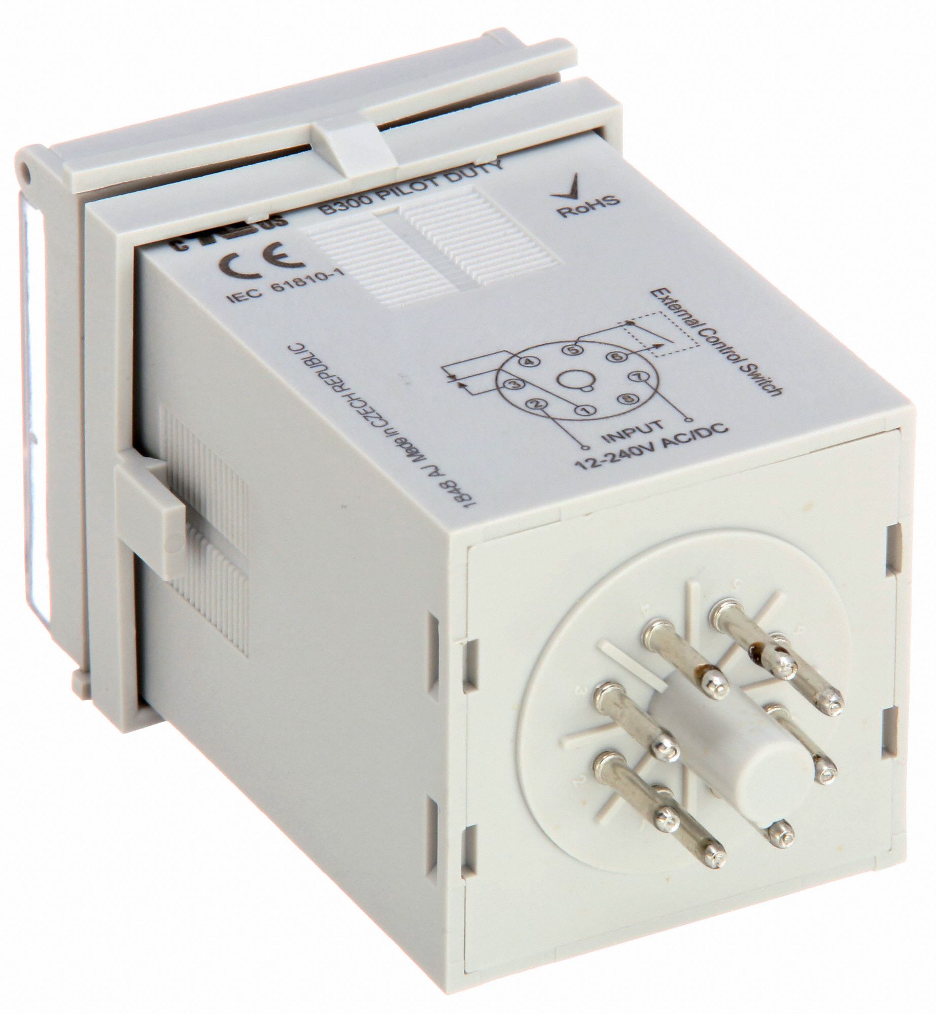 DAYTON MultiFunction Time Delay Relay 8 Pins Relay, Rotary Knob, 12