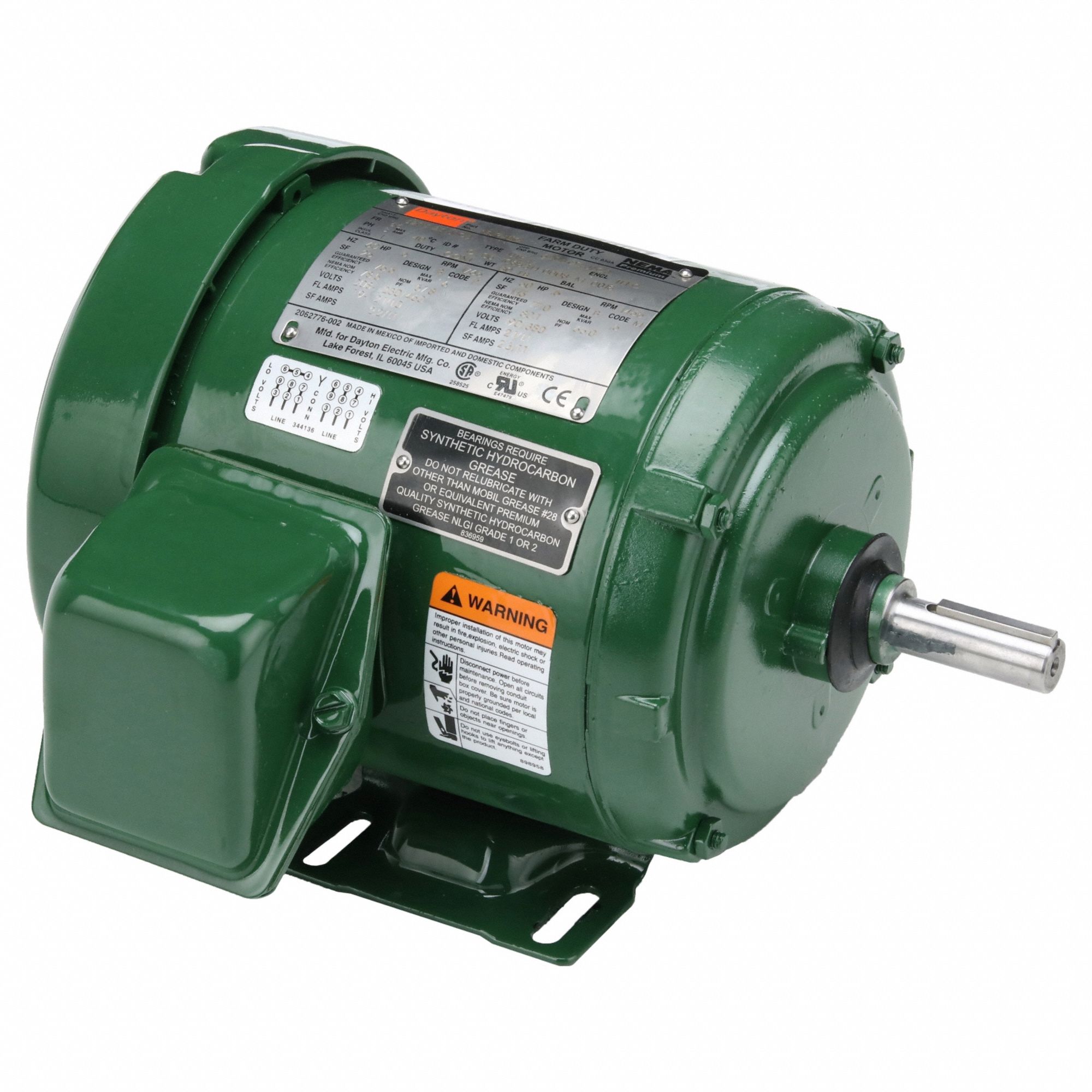 MOTOR FARM DUTY 1/2HP 3PH 1725 56