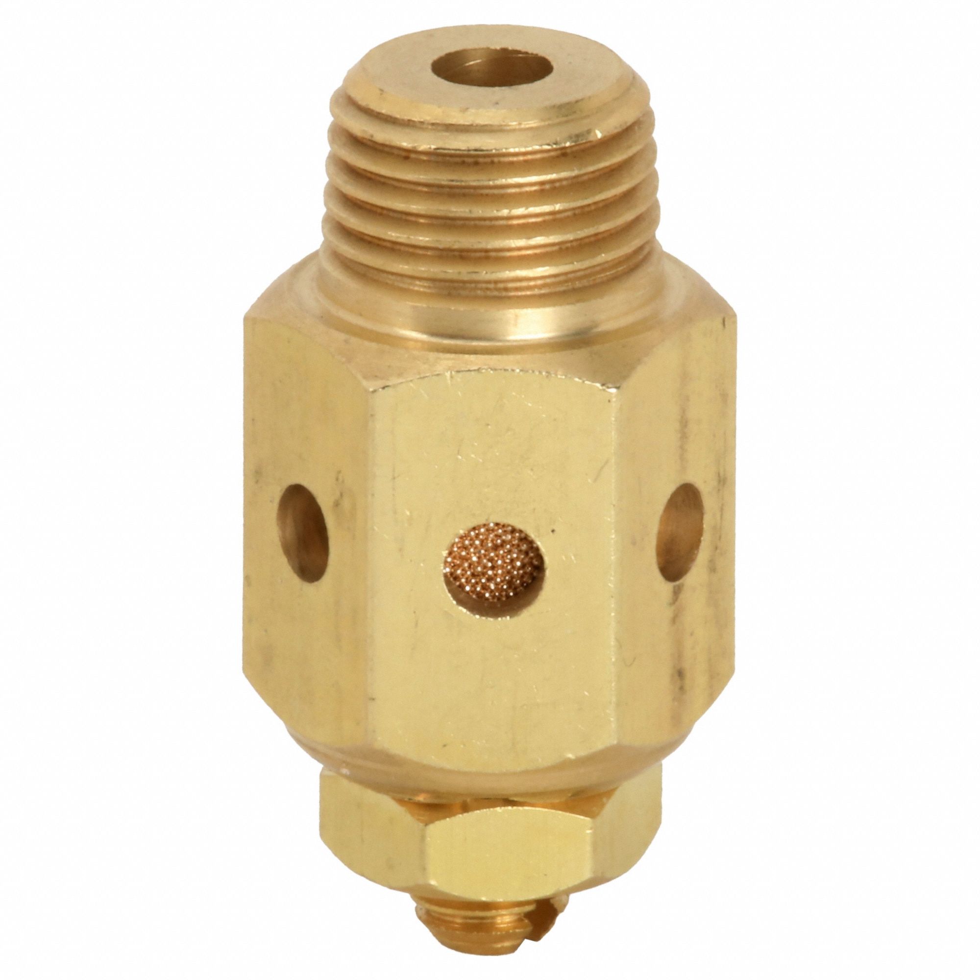 EXHAUST PORT FLOW CONTROL, SCREWDRIVER ADJUSTER, 1/8 IN MALE NPT THREAD, 300 PSI MAXIMUM