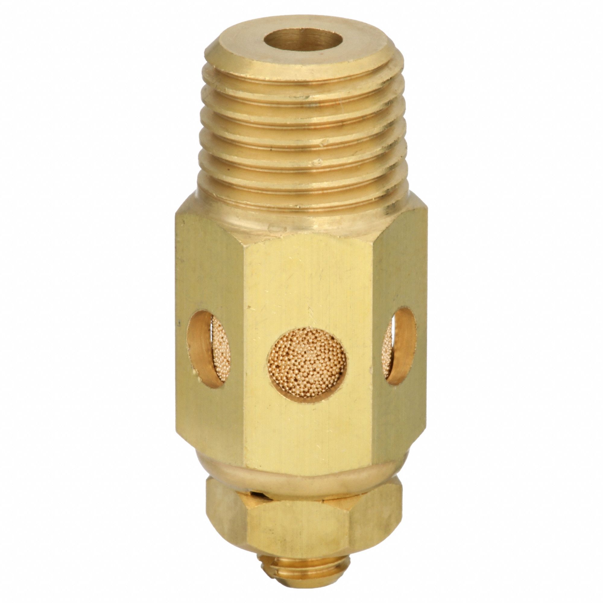 EXHAUST PORT FLOW CONTROL, SCREWDRIVER ADJUSTER, 1/4 IN MALE NPT THREAD, 300 PSI MAXIMUM