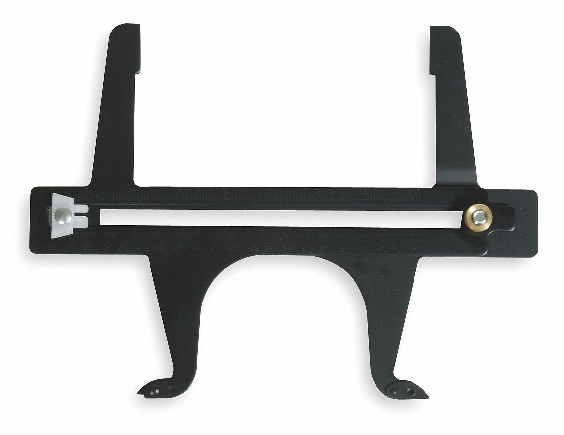 BRAKE SHOE RESETTING GAUGE, INTERNAL/EXTERNAL JAWS, 11 3/16 IN OVERALL L, UNIVERSAL
