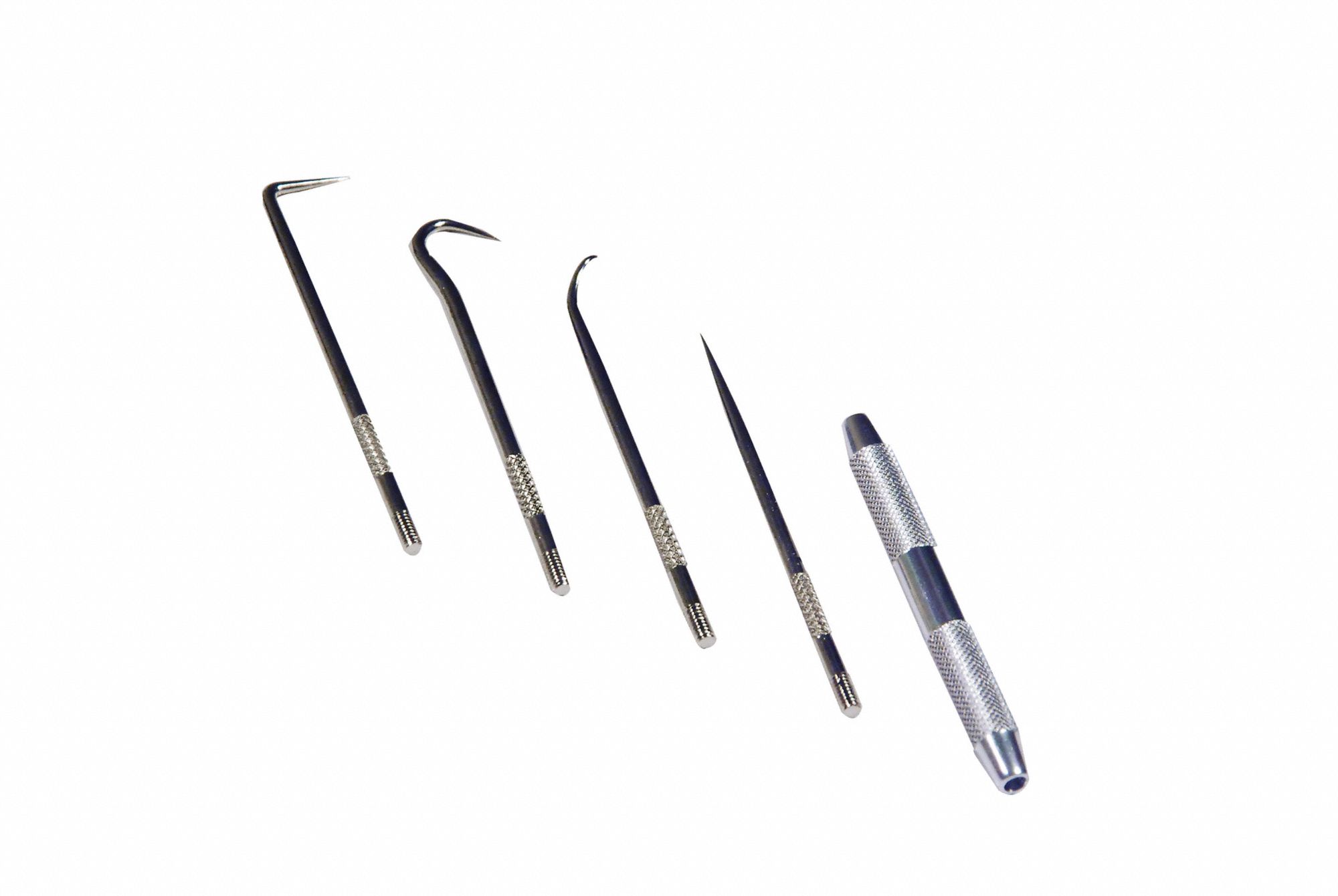 PICK AND HOOK SET, ALUMINUM (HANDLES), STEEL (BLADES), 5-PIECE SET
