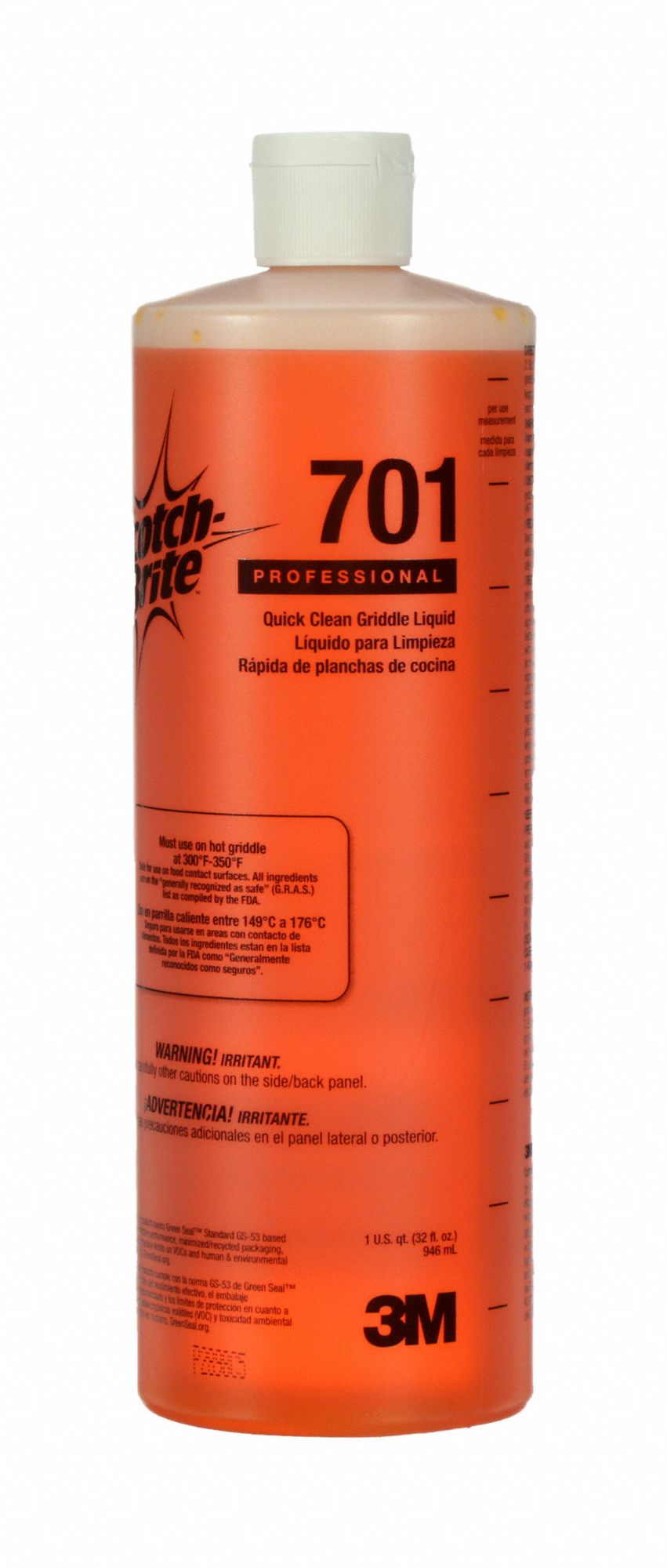 SCOTCHBRITE, Bottle, 32 oz, Griddle Cleaner and Degreaser 1EKB8701