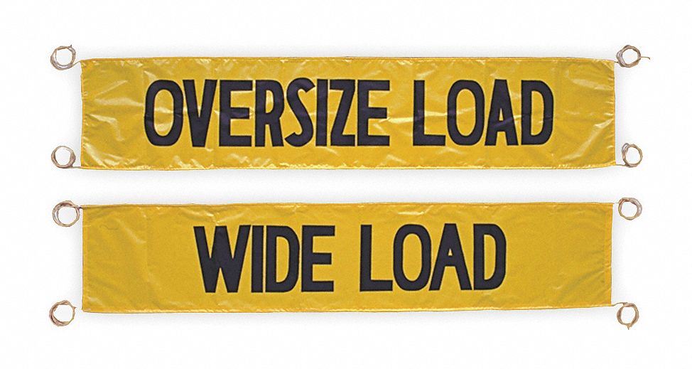 Grainger Approved Wide Load Oversize Banner 18 X 96 1ekt2 03