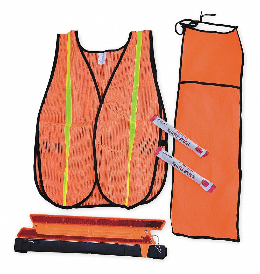 1EKU2 - Motorist Safety Kit/Triangle 5 Piece