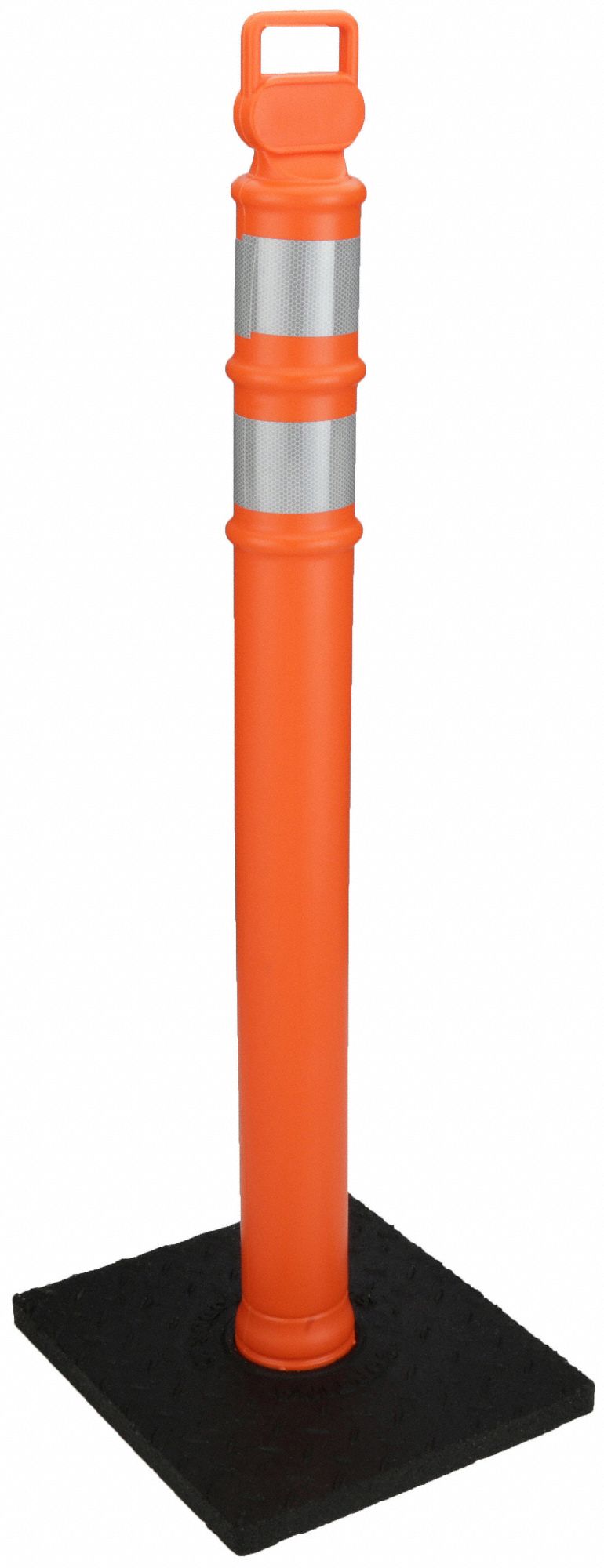 DELINEATOR POST, PORTABLE, ORANGE, 45 IN, GRABBER TOP, NESTABLE