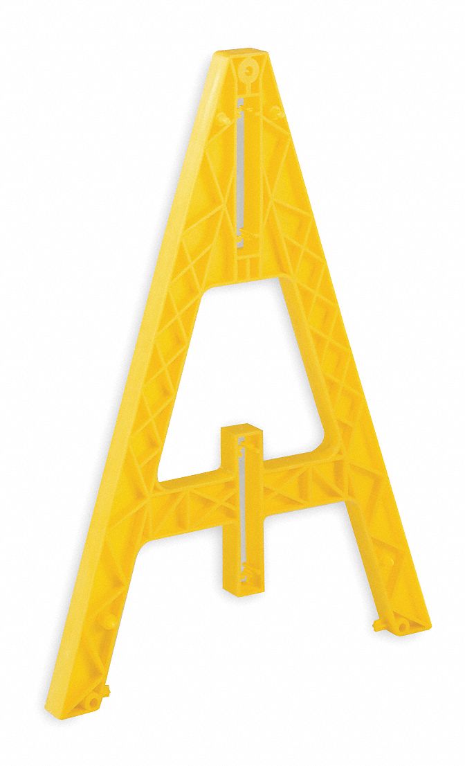 A Frame Barricade, Polypropolyne, Yellow