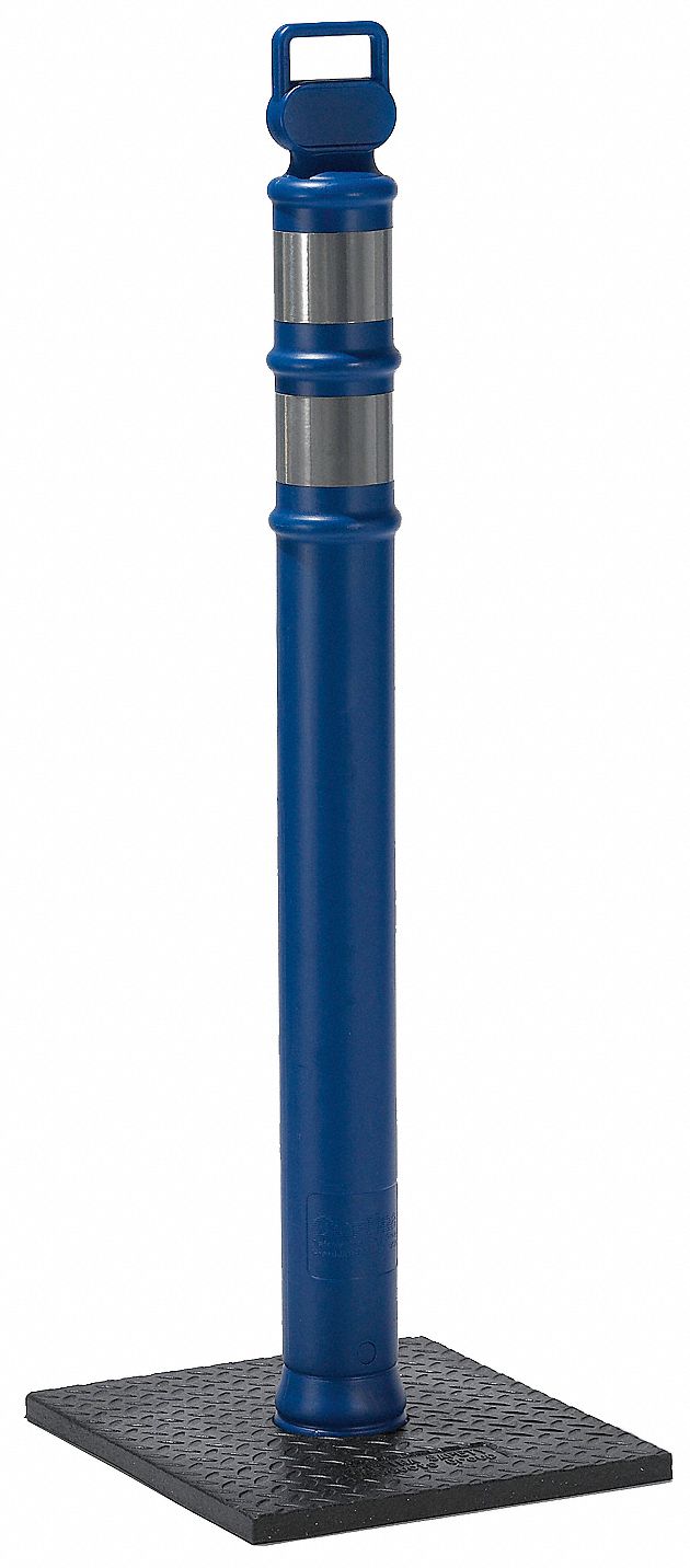 Portable, Blue, Delineator Post with Base - 1EKV6|03-747BRBC