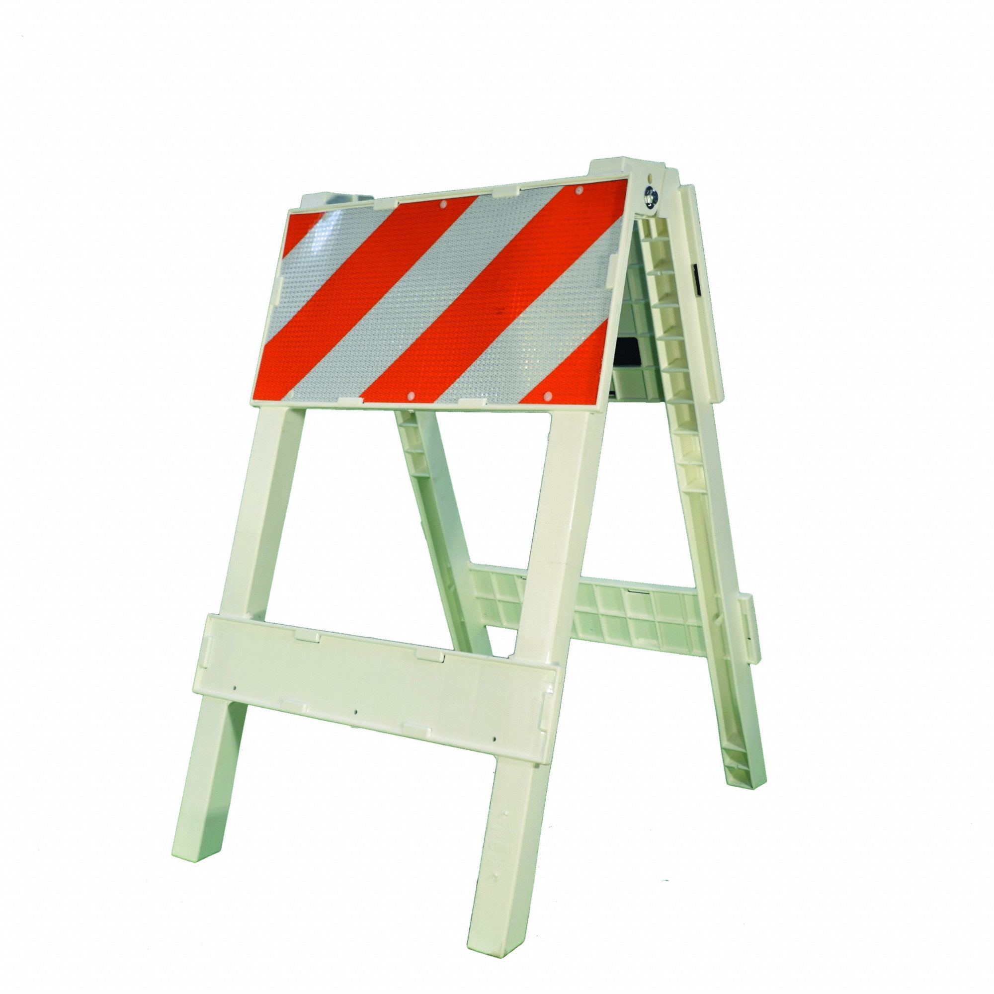 Traffic Barricade: 40 in Overall Ht, 40 in x 40 in, High-Intensity Prismatic, Blank