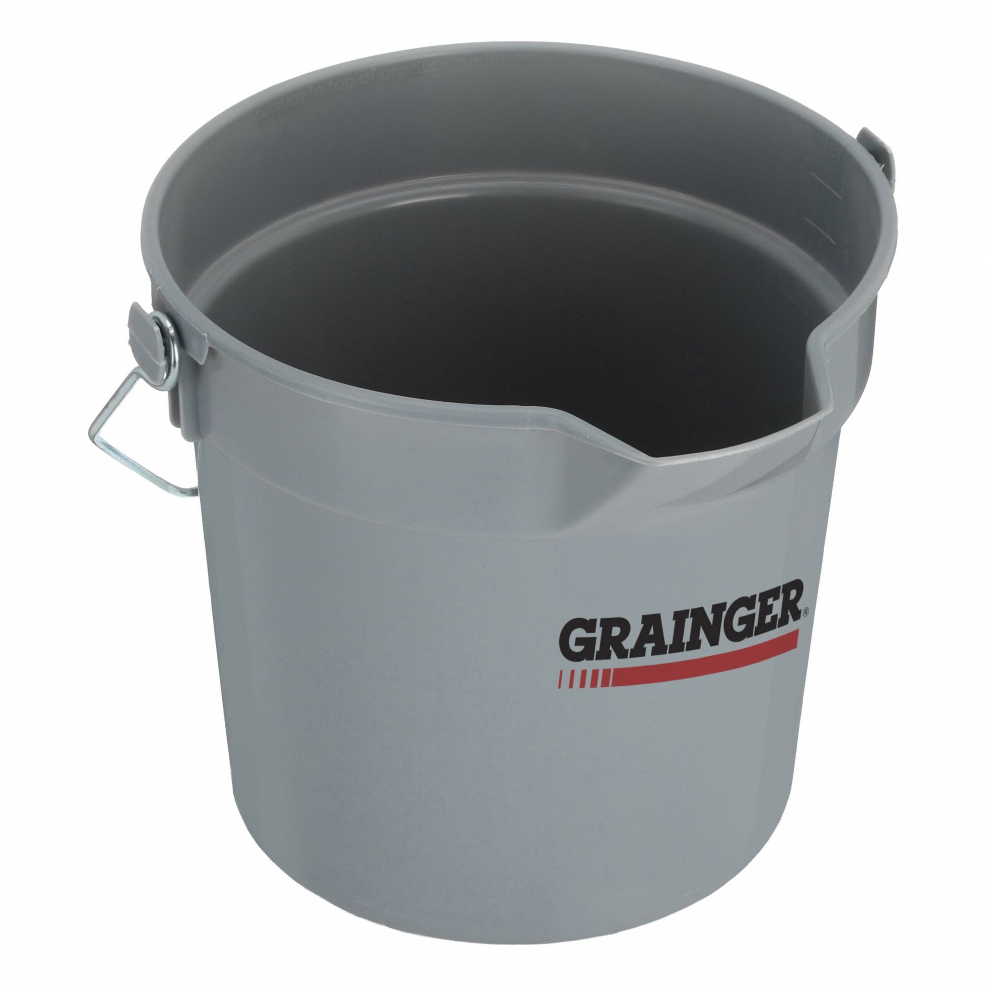 Bucket: 2 1/2 gal Capacity, 11 7/8 in Overall Wd, 10 1/4 in Overall Ht, Plastic, Graduated
