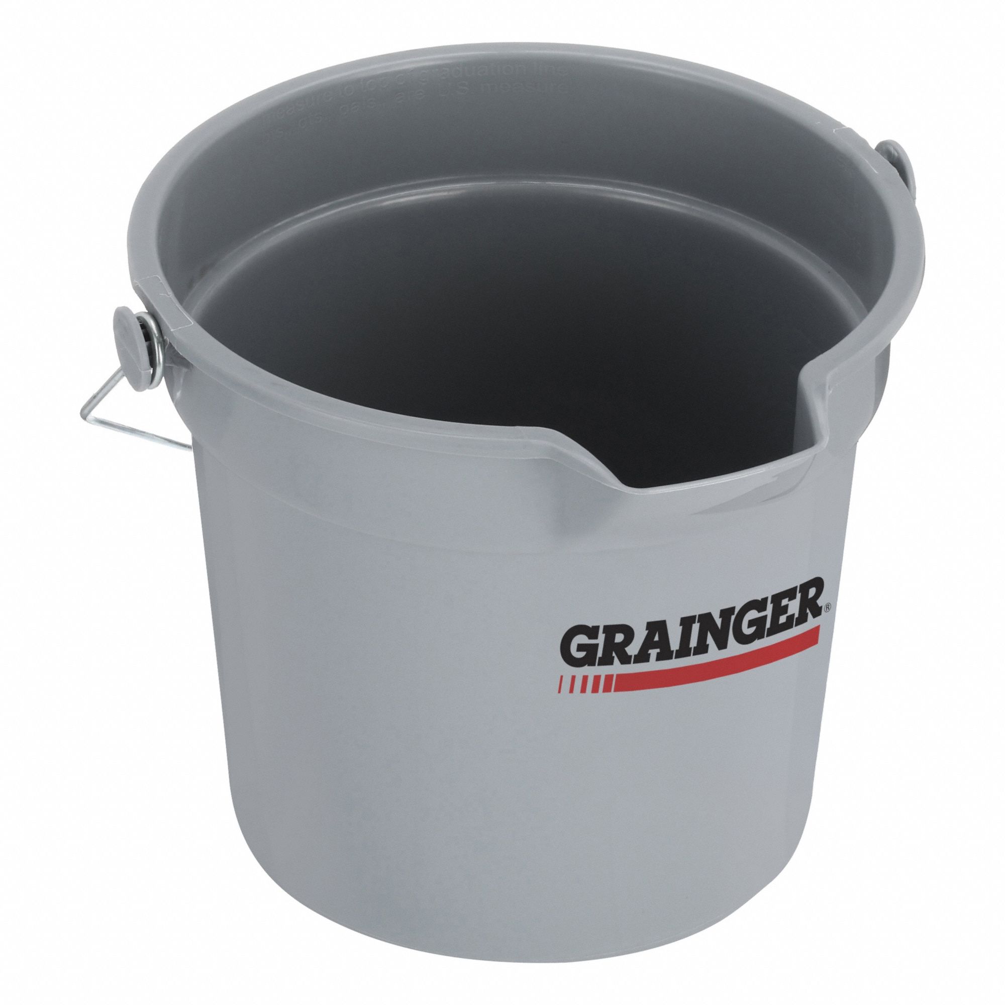 Bucket: 3 1/2 gal Capacity, 13 1/4 in Overall Wd, 11 1/8 in Overall Ht, Plastic, Graduated
