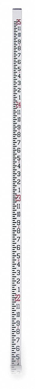 TELESCOPING LEVELING ROD,25 FT. L