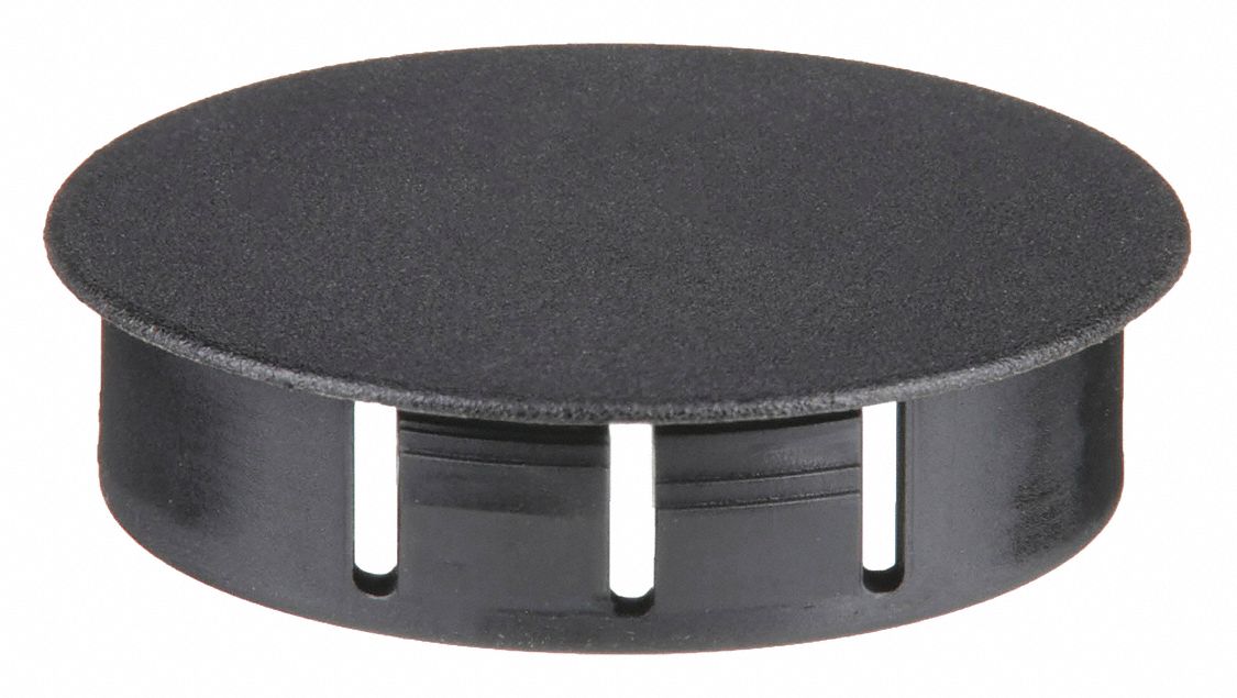 Hole Plug: Nylon, For 0.69 in Hole Dia, 0.78 in Head Dia, For 0.13 in Panel Thick