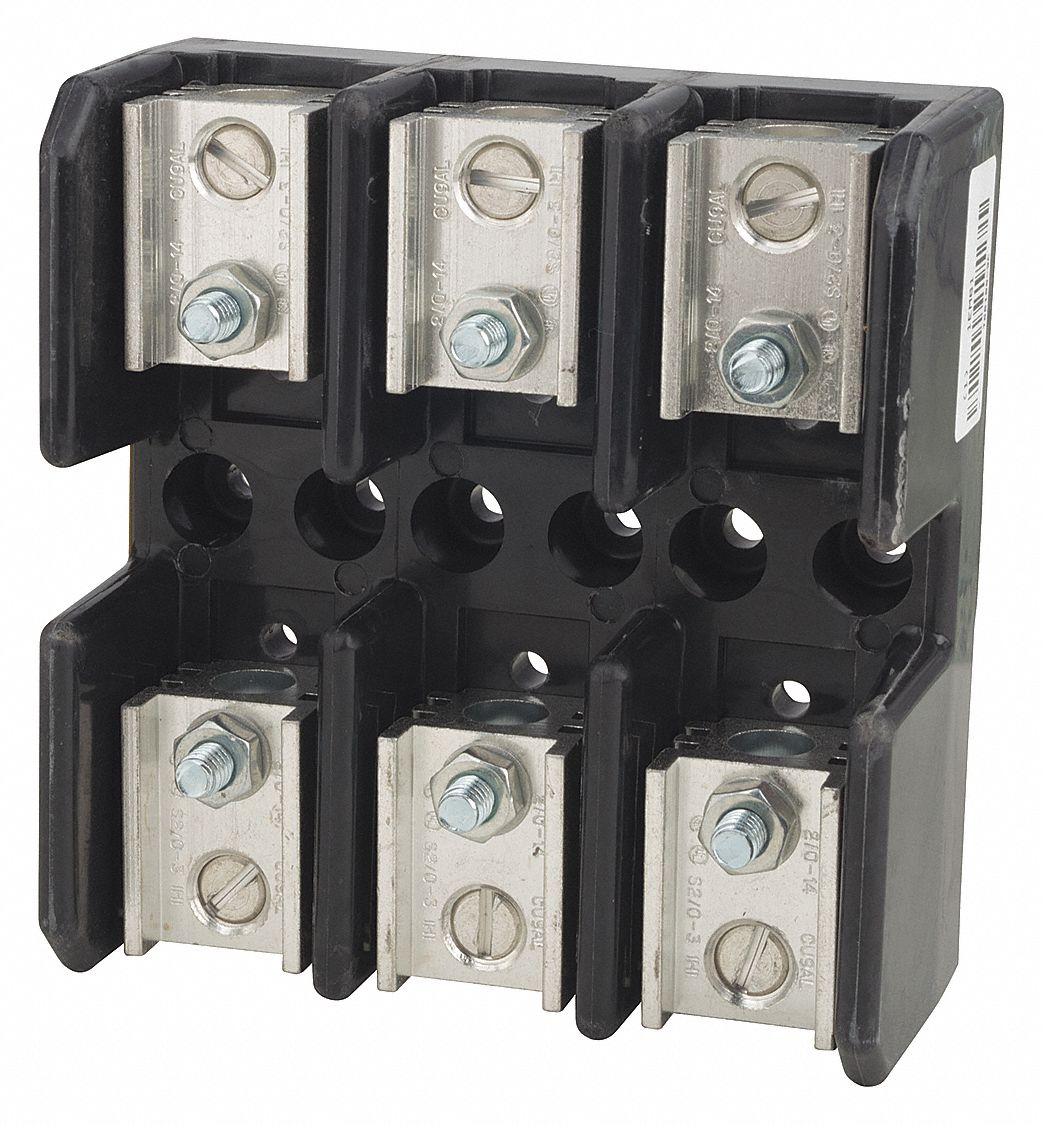 BUSSMANN Fuse Block, Industrial, 61 to 100 A, Fuse UL Class T, 600V AC