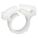 HOSE CLAMP, NYLON, WHITE, SINGLE TOOTH, 1.593 IN TO 1.812 IN CLAMPING DIA, 0.344 IN BAND W