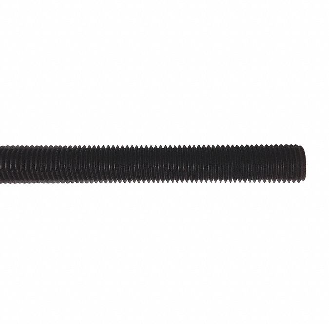 FULLY THREADED ROD, ⅞"-9 THREAD SIZE, NYLON, 6/6, PLAIN, 2 FT L