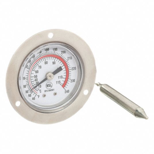 58mm Car Thermometer Mechanical Analog Temperature Gauge With Paste-=m