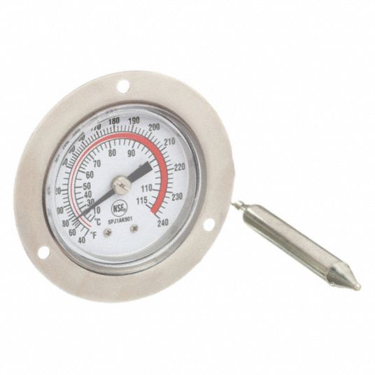 40 - 160 Degree F 5 Face 2-1/2 Stem Teltru GT500R Series 38100253  Thermometer, Thermometers & Temperature Gauges, Gauges, Water Pumps