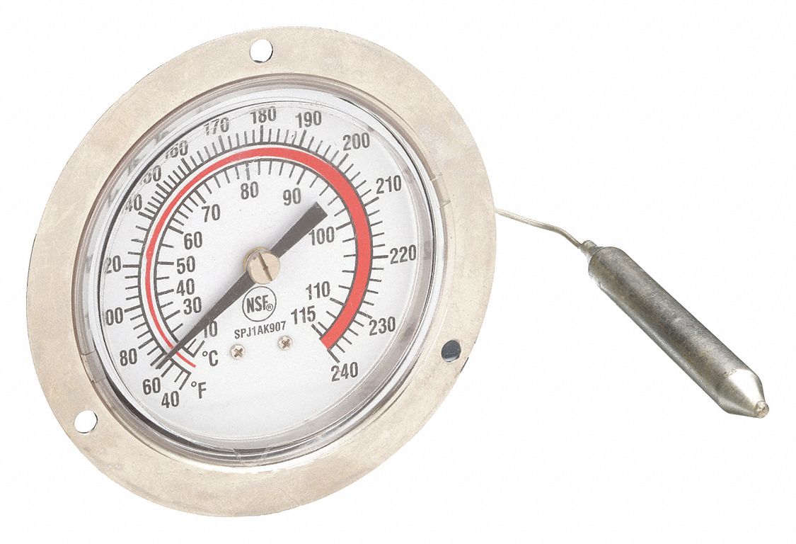 PANEL MOUNT THERMOMETER 40 TO 240 F