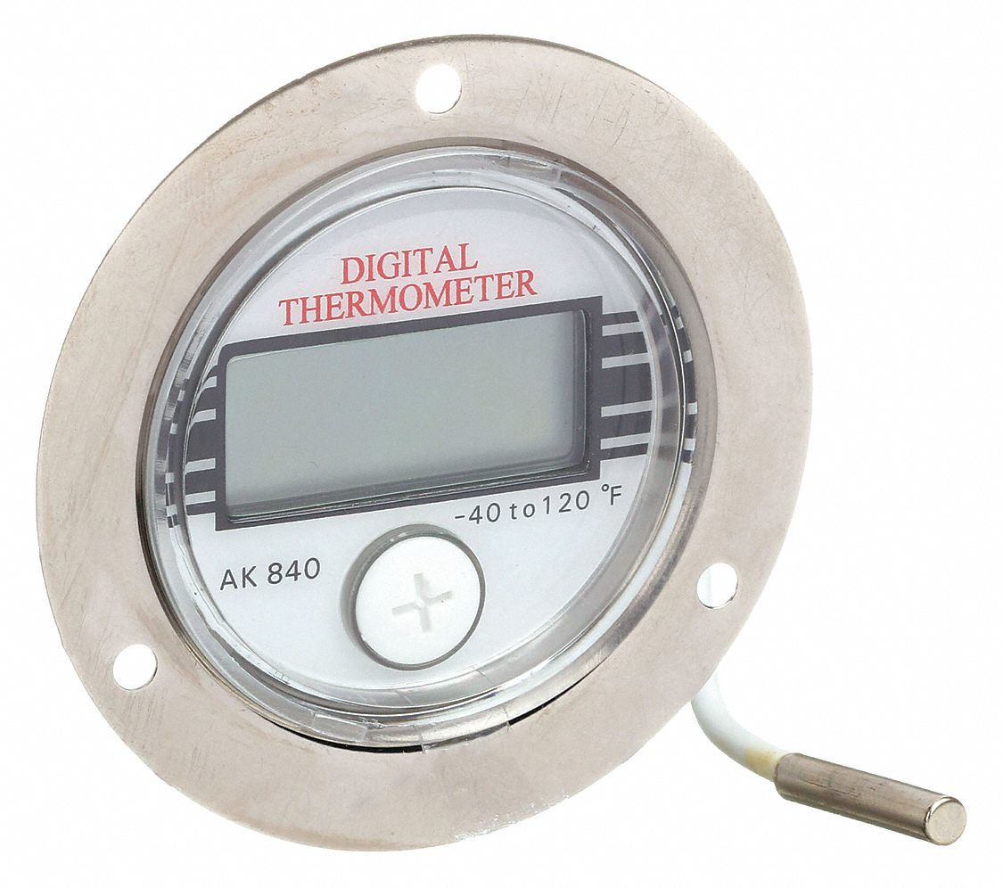 Weiss 72SD-F Light-Powered NSF Thermometer, 72 mm, Front Flange
