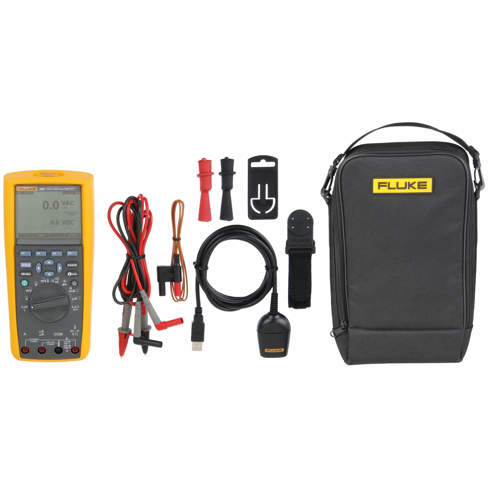 Digital Multimeter: TRMS, CAT III 1000V/CAT IV 600V, 10 A Max AC Current Measurement, USB