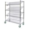 Utility Carts with Angled Lipped Wire Shelves