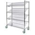 Utility Carts with Angled Lipped Wire Shelves