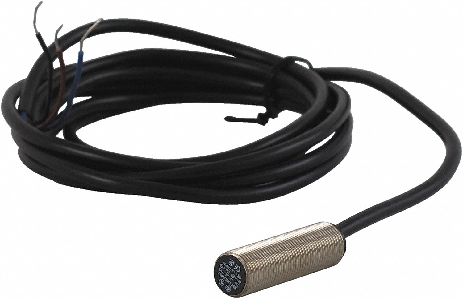 Inductive Cylindrical Proximity Sensor: Non-Terminated Cable, Shielded, NPN