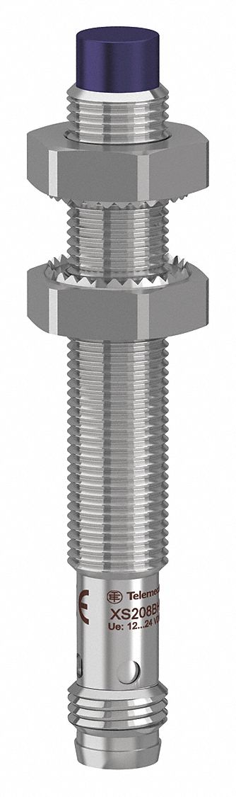 Inductive Cylindrical Proximity Sensor: Built-in Connector, Unshielded, PNP