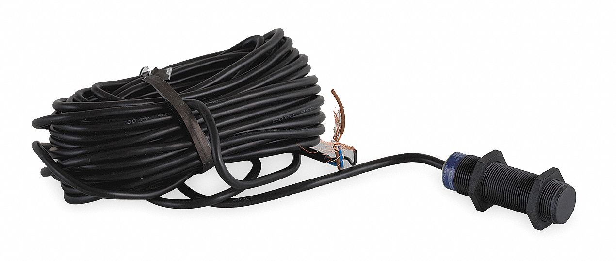 Inductive Cylindrical Proximity Sensor: Non-Terminated Cable, Unshielded, PNP