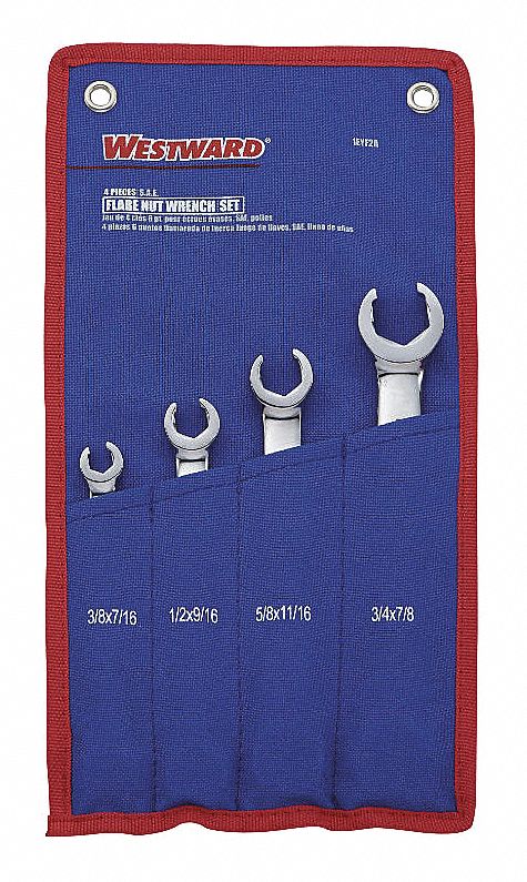1EYF2 - Flare Nut Wrench Set 4 Pieces 6 Pts