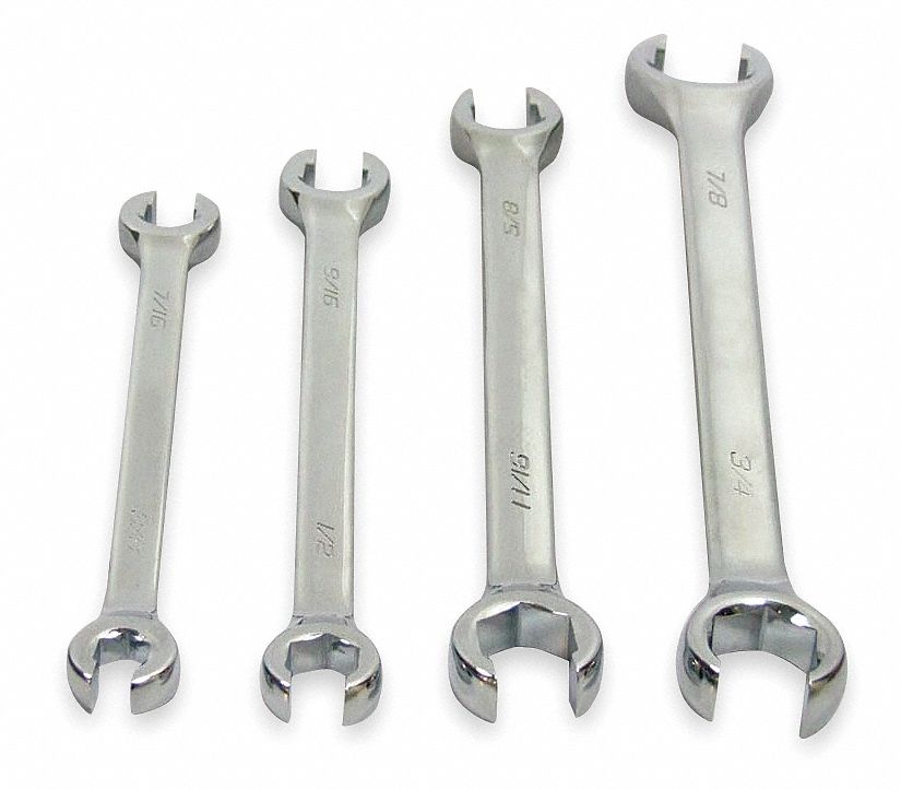 1EYF3 - Flare Nut Wrench Set 4 Pieces 6 Pts