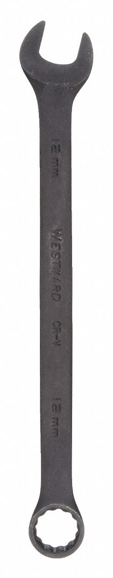 COMBINATION WRENCH, ALLOY STEEL, BLACK OXIDE, 9/16 IN HEAD SIZE, 7 3/4 IN OVERALL L
