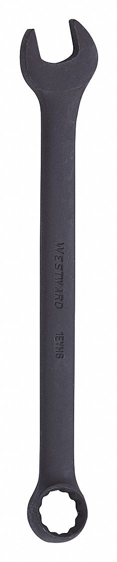 COMBINATION WRENCH, ALLOY STEEL, BLACK OXIDE, 11/16 IN HEAD SIZE, 9 IN OVERALL L, OFFSET