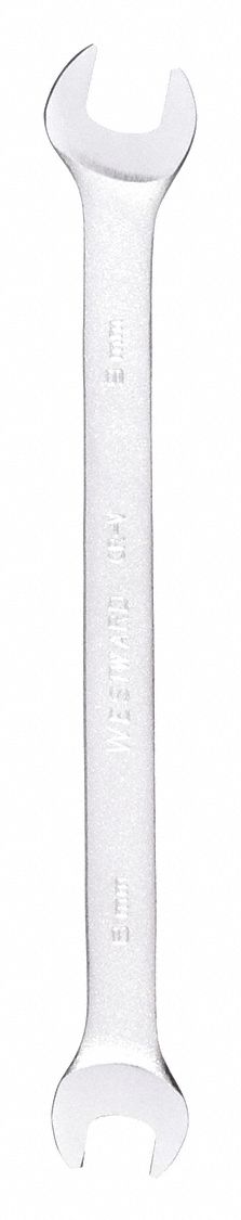 OPEN END WRENCH, ALLOY STEEL, SATIN, 8 MM/9 MM HEAD SIZE, 5 1/2 IN OVERALL L, STANDARD