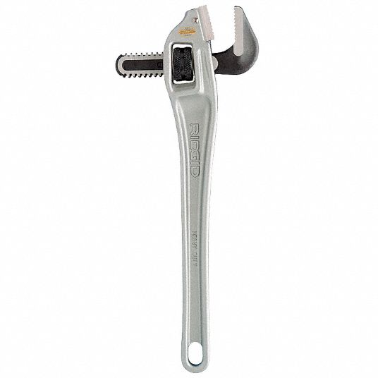 RIDGID, 2 in Jaw Capacity, Serrated, Offset Pipe Wrench - 1EZ15|14