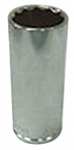 Socket,  Steel,  Chrome,  12 mm