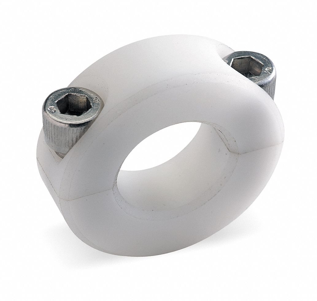 DAYTON Plastic Shaft Collar, Clamp Collar Style, Standard Dimension