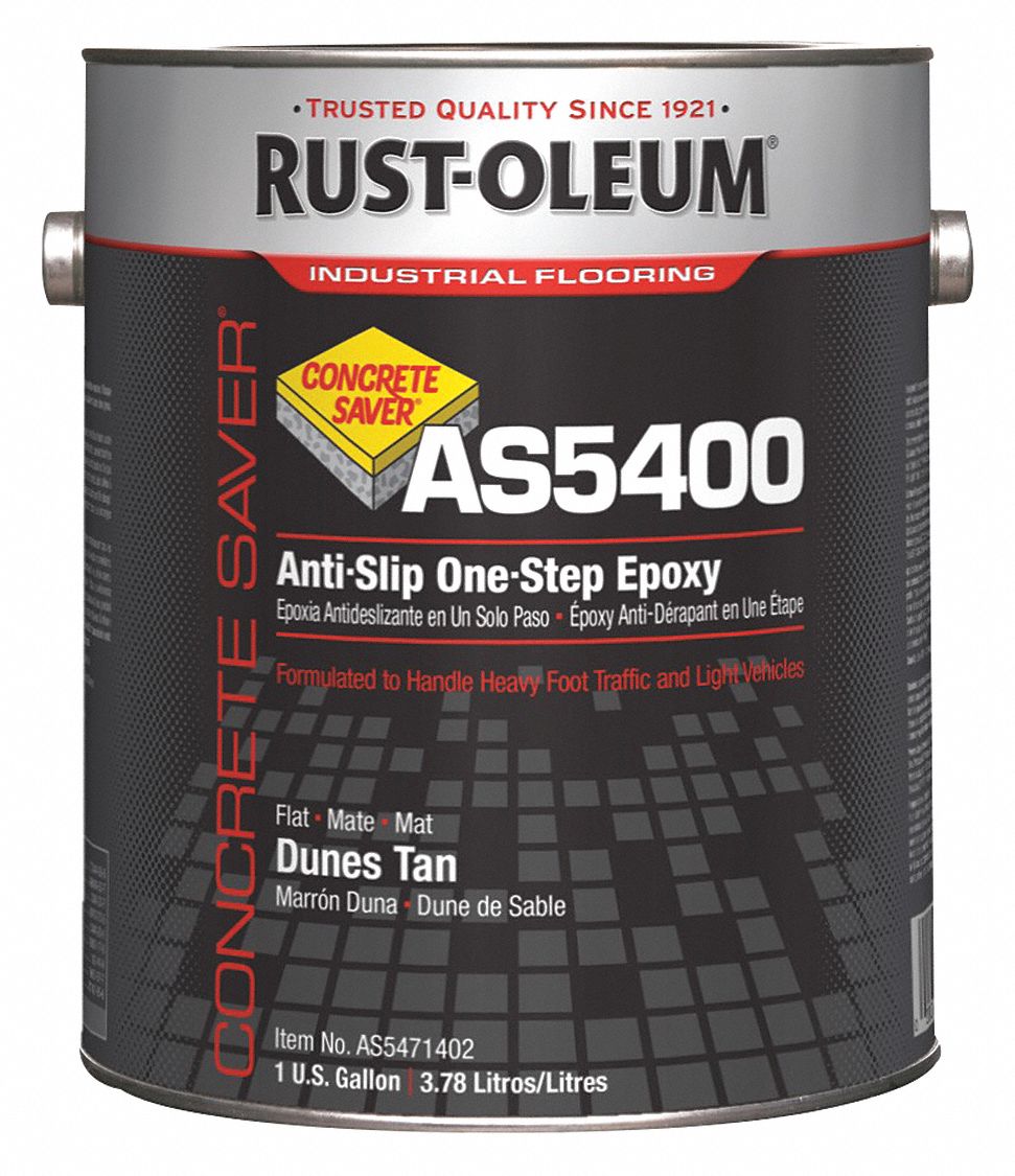 RUSTOLEUM Flat Epoxy Ester AntiSlip Floor Coating, Dunes Tan, 1 gal
