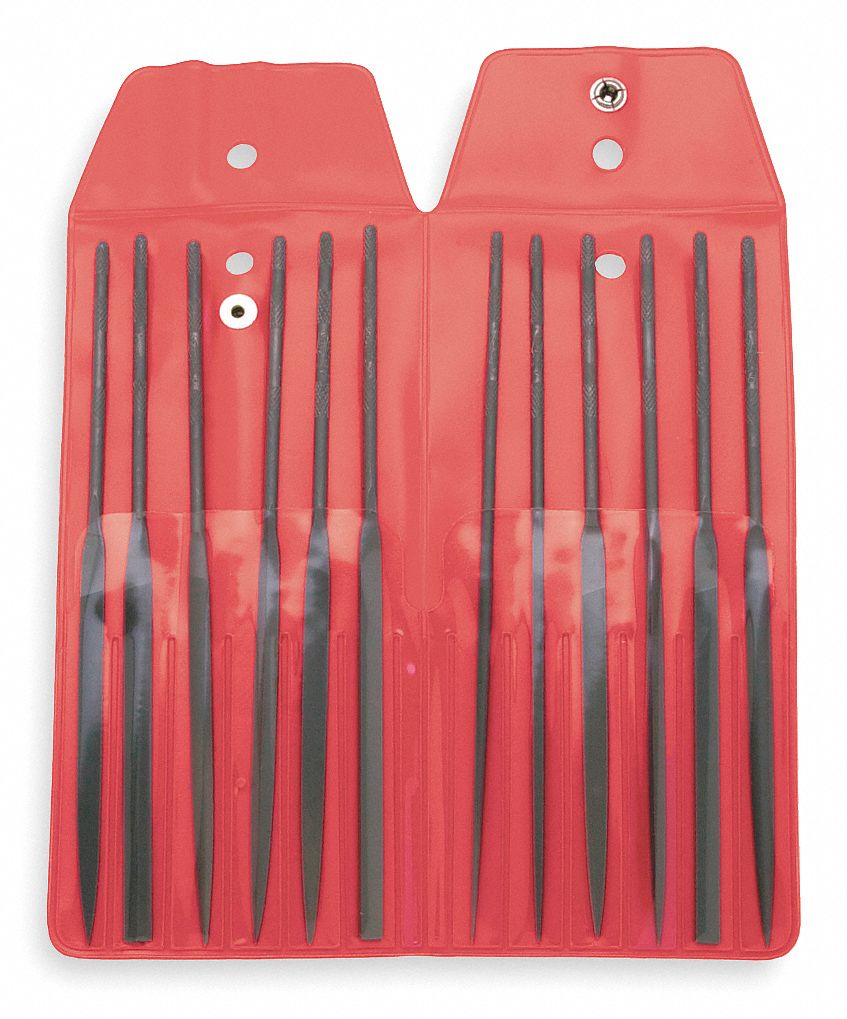 NICHOLSON 6 1/4 in Swiss Pattern Needle File Set with Natural Finish