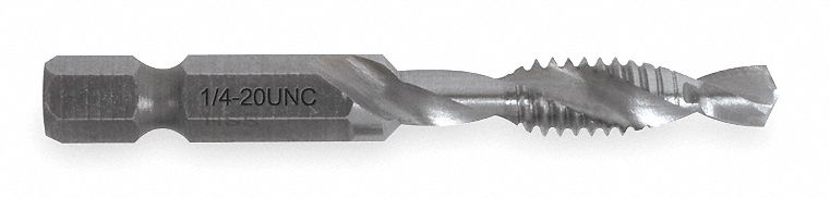 1FAJ8 - Drill/Tap/Countersink Bit 1/4-20x2 1/4 L