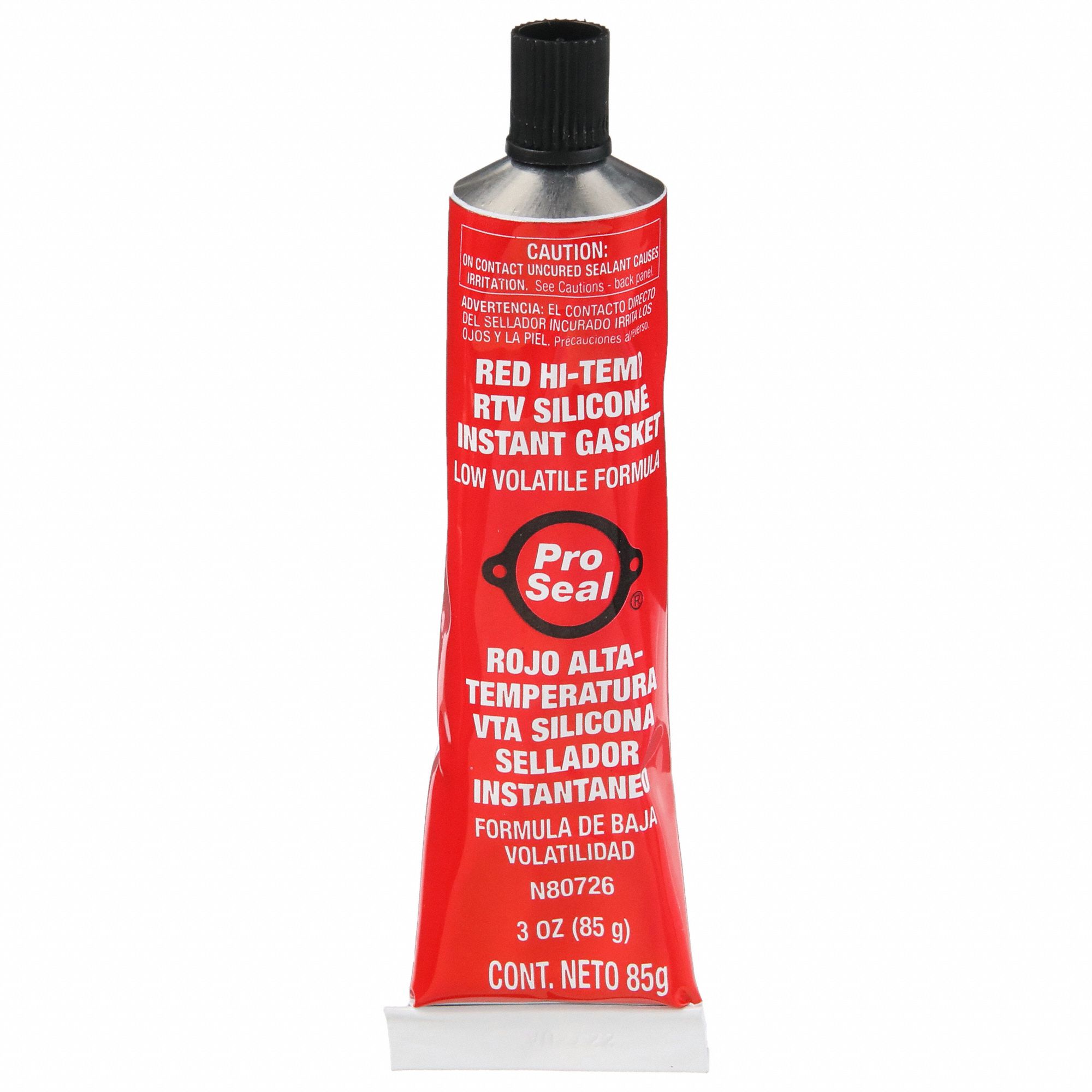 PRO SEAL RTV Gasket Maker: Low Volatile Hi-Temp Instant Gasket, 3 oz, Tube,  Red