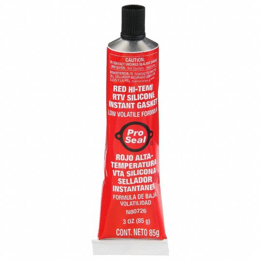 Pro Seal 80726 Red Hi-Temp RTV Silicone Instant Gasket 3 oz