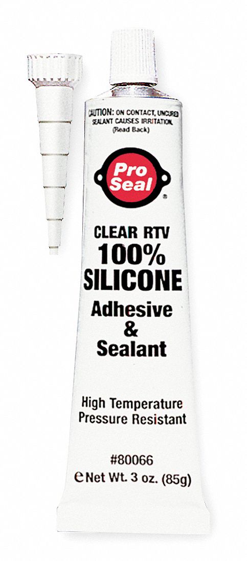 RTV Silicone Sealant: Waterproof, -75 to 500°F Temp. Range, 24 hr Full Cure, 3 oz