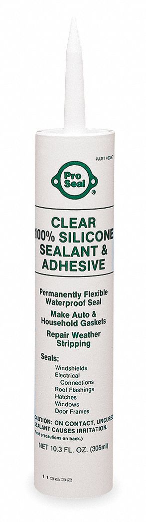 Pro Seal Waterproof Rtv Silicone Sealant 75 To 500 F Temp Range Full Cure 24 Hr Clear 11 1 Oz 1fbj1 80067 Grainger