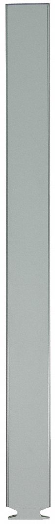 Partition Column: 70 in x 7 in x 1 1/4 in, Powder-Coated, Gray, Floor Anchored