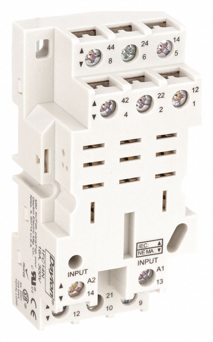 RELAY SOCKET, 16 A RATING, DIN-RAIL AND SURFACE SOCKET MOUNTING, 11 PINS, E SOCKET