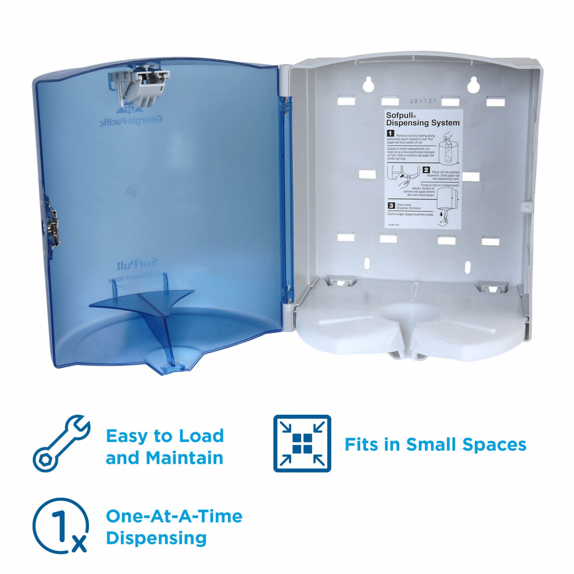 GEORGIA-PACIFIC Paper Towel Dispenser, (1) Roll, Blue - 1FC65|52409