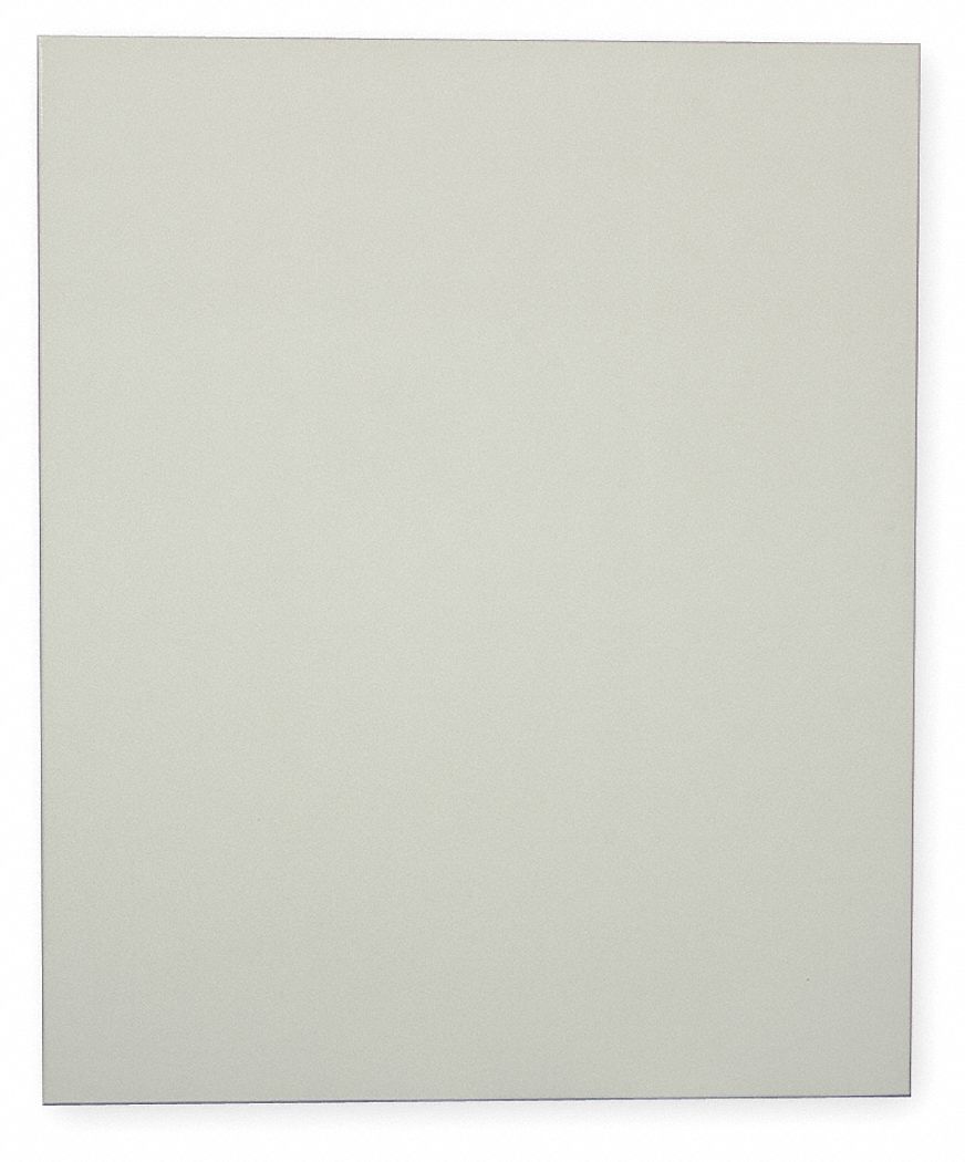 Partition Panel: 55 in x 22 in x 1 in, Plastic Polymer, Pebble, Cream, Theft-Resistant